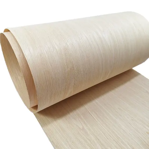 [CHA-ROBFLOR-65X250] Chapa de Madera Roble Floreado Reconstituida 65x250cm 