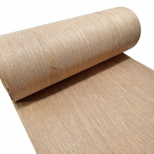 [CHA-NOGALCARAFLOR-42X280] Chapa de Madera Nogal Caramel Floreado Reconstituida 41x270cm